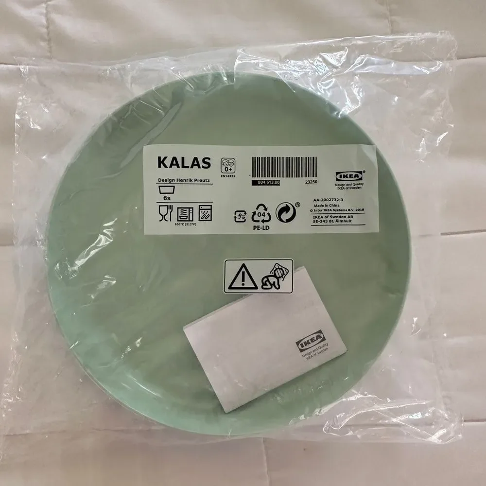 IKEA Plastic Kalas Plates set of 6 plates for children/pets NEW